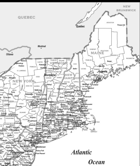 NORTHEAST REGION MAP COUNTY CITY download to your computer
